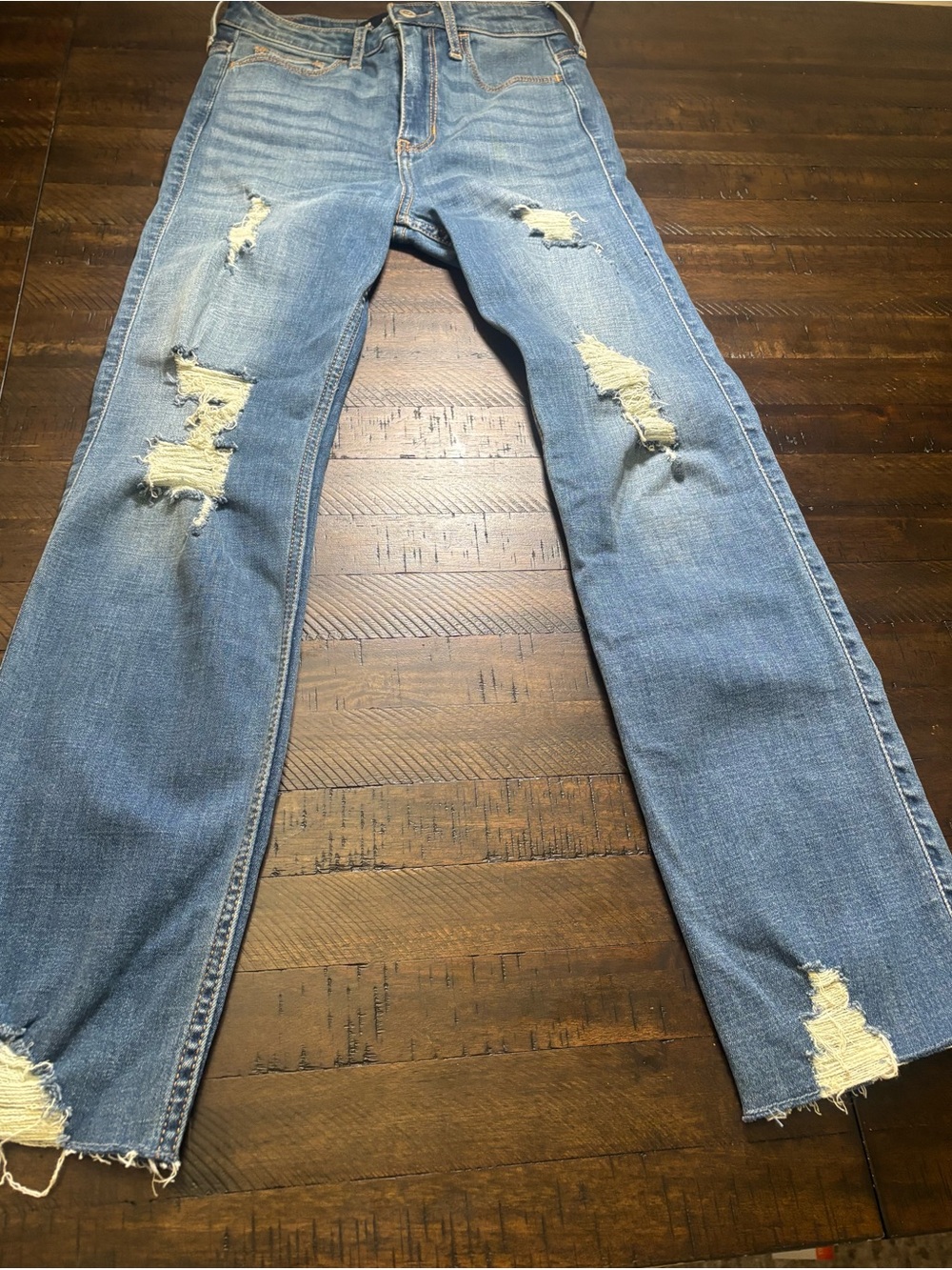 Hollister Light Blue High-Rise Slim Jeans W24 L26 #J101